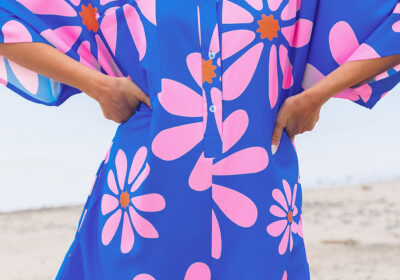 Blue-Summer-Flower-Print-Shirt-Collar-Button-Front-Loose-Romper7