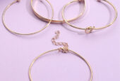 Gold Love Geometric Cross Plated Bracelet 4-piece Set
