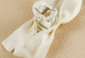 White Bow Decor Large Hair Claw Clip