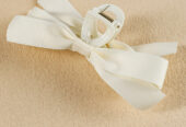 White Bow Decor Large Hair Claw Clip